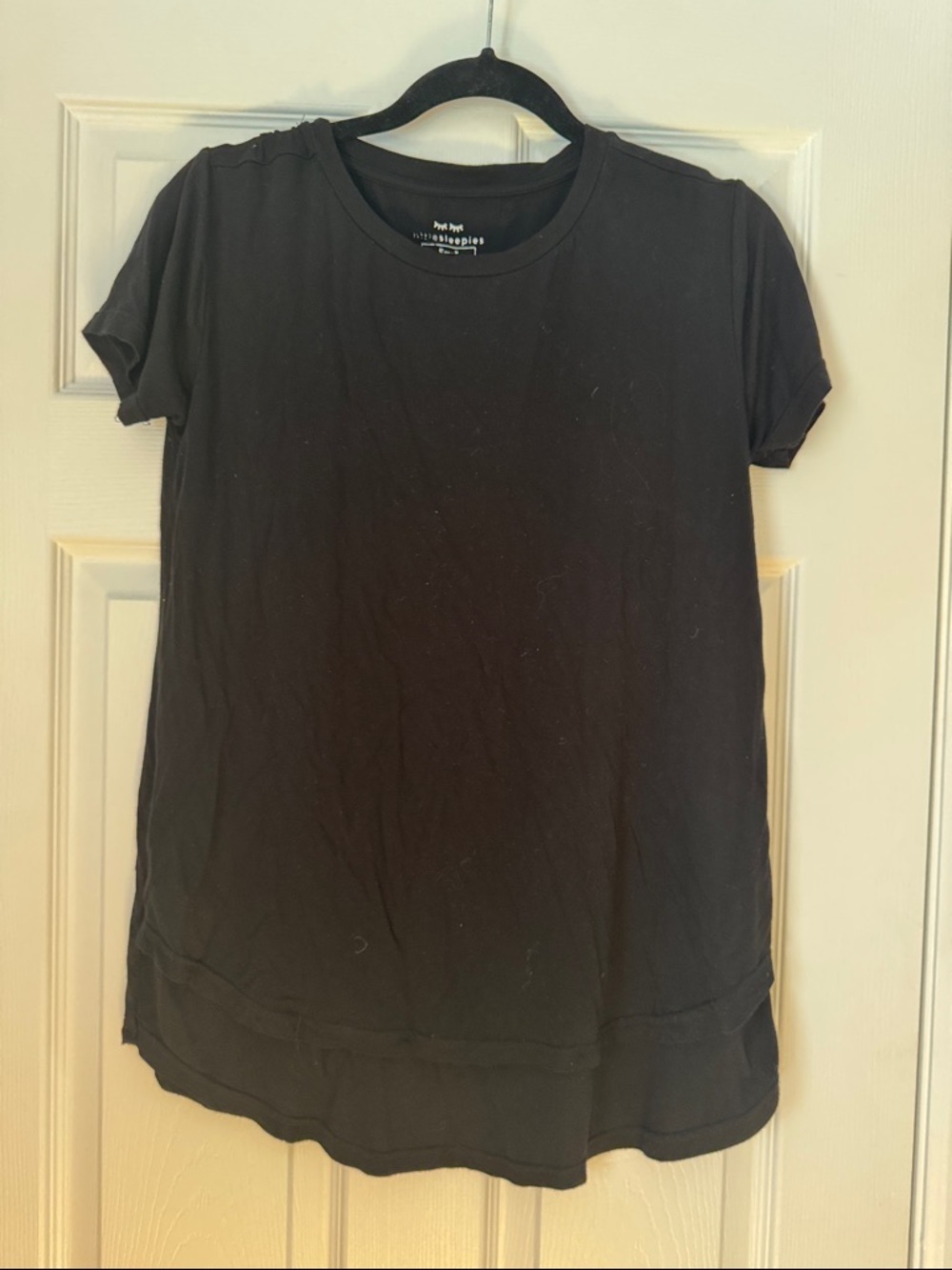 Little Sleepies Black Short-Sleeve Nursing Tee